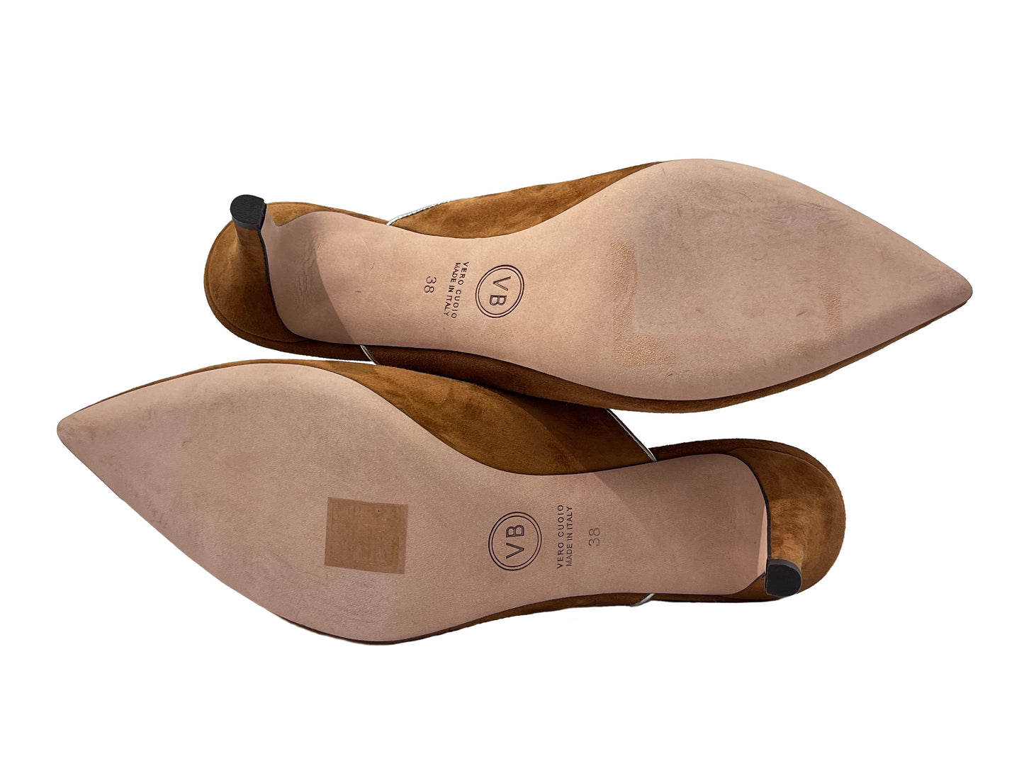 VERONICA BEARD Cognac Suede Mule Size 38