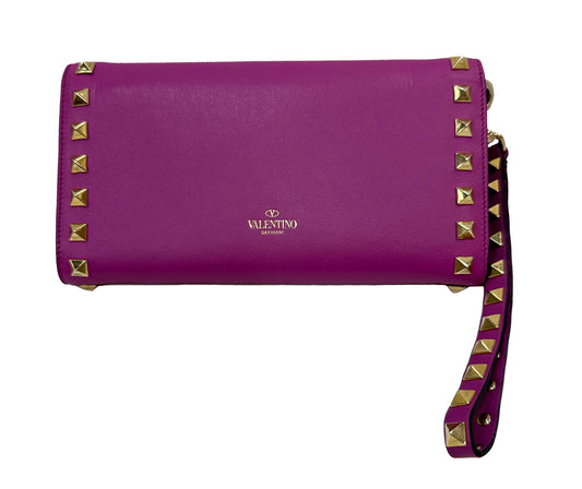 VALENTINO Rockstud Leather Wallet