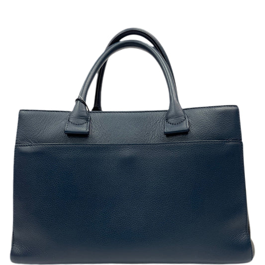 CHANEL Leather Neo Executive Handbag Blue / Black