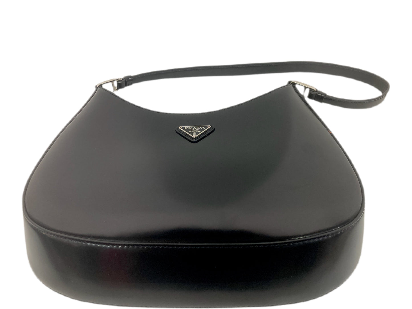 PRADA Leather Cleo Shoulder Bag Black