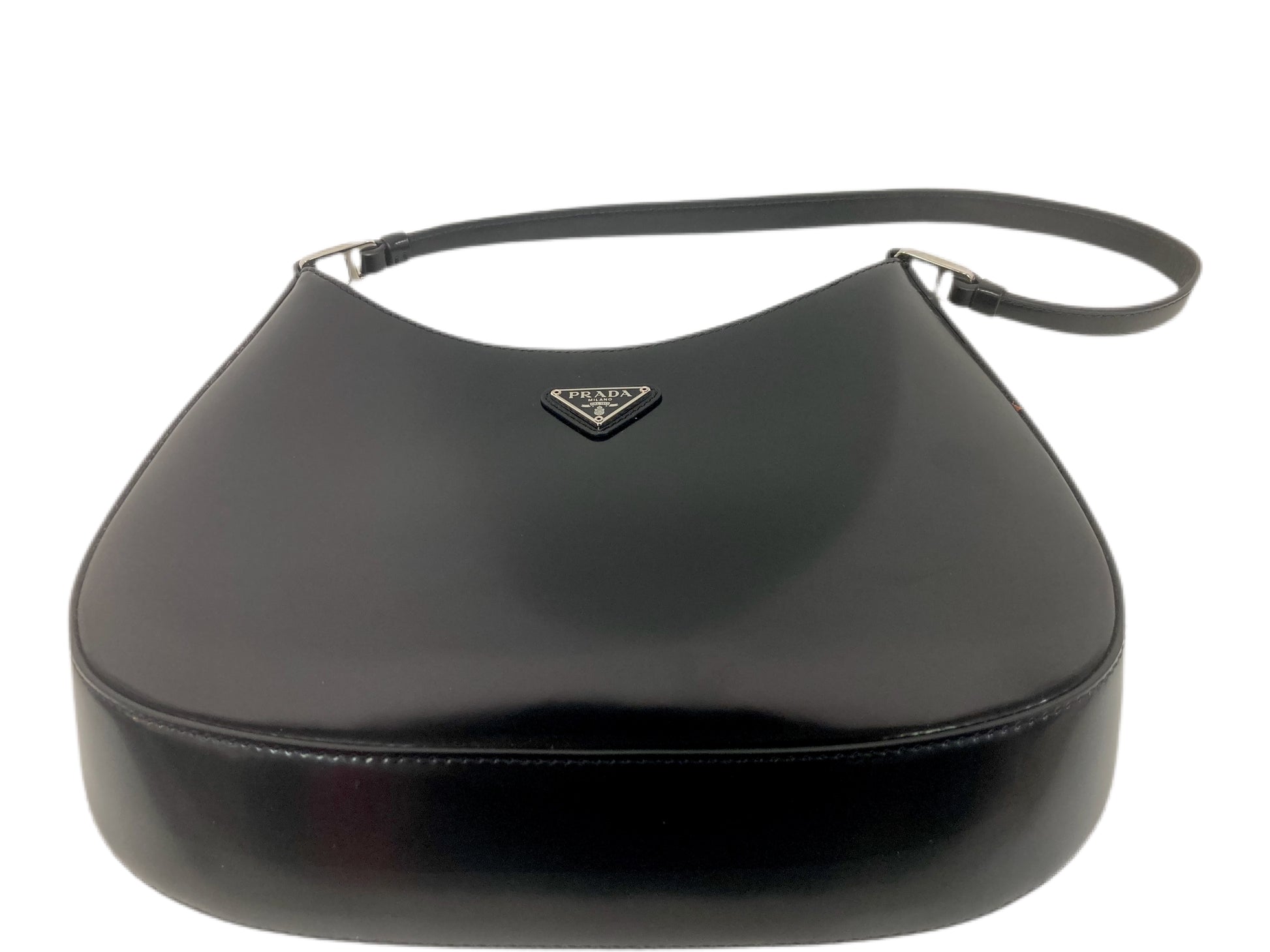 Prada Cleo Leather Flap Shoulder Bag Black For Sale at 1stDibs