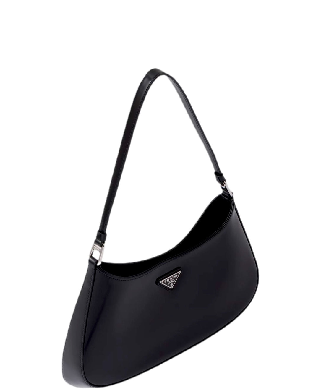PRADA Leather Cleo Shoulder Bag Black – Past & Present Boutique