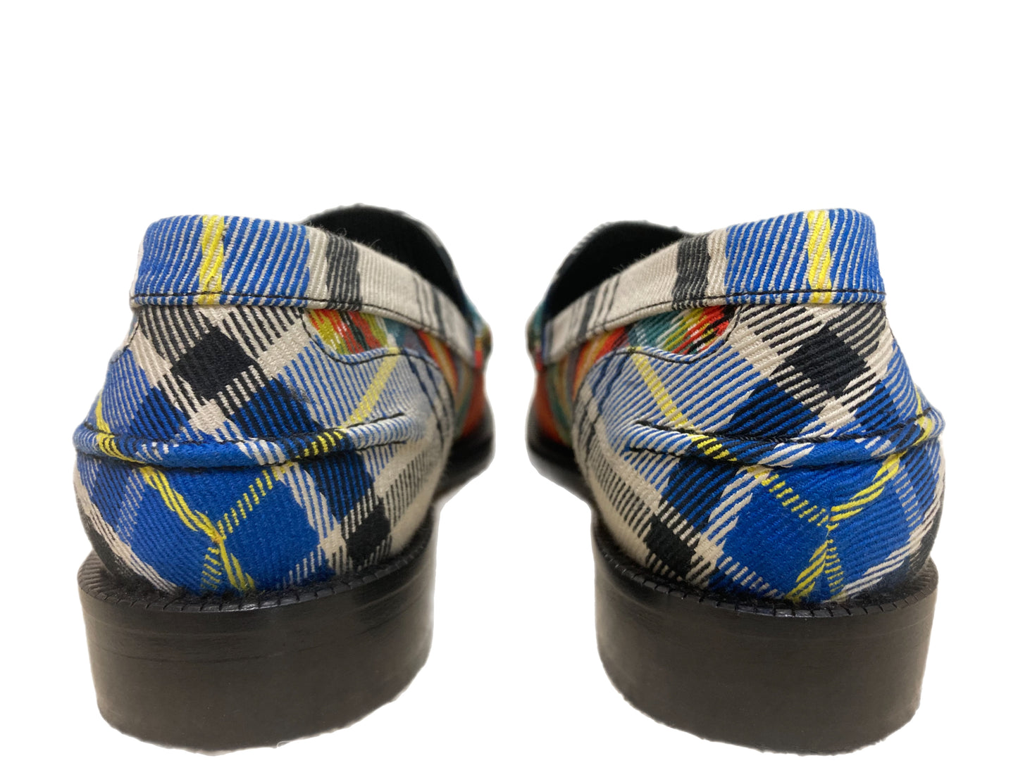 BURBERRY Plaid Loafers Multi-Color Size 38.5