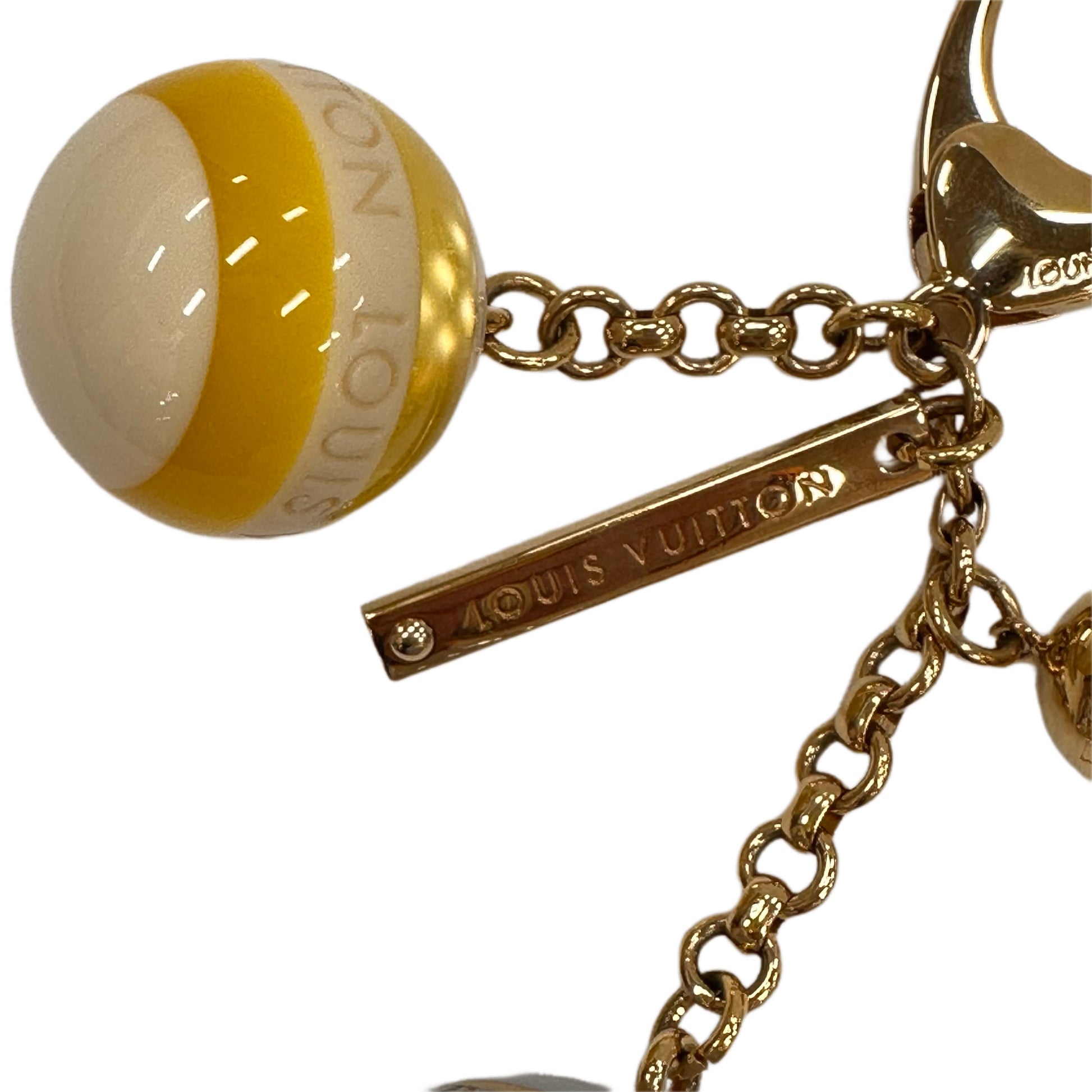 LOUIS VUITTON Balls Bag Charm Key Holder Gold