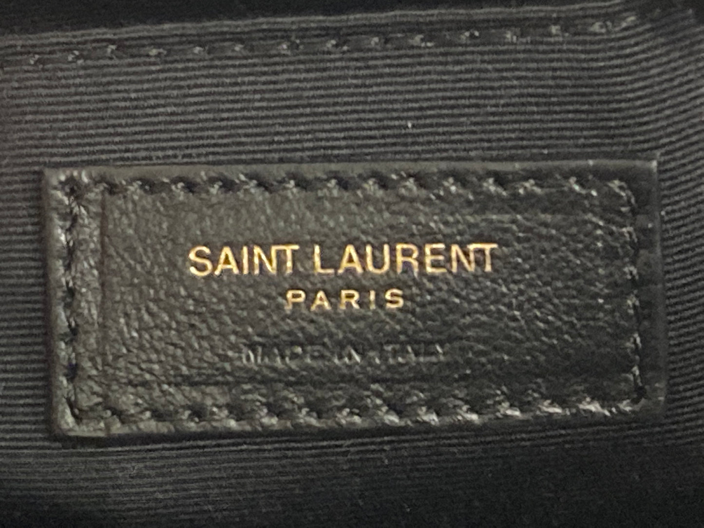 YVES SAINT LAURENT Leather Lou Crossbody Bag Black