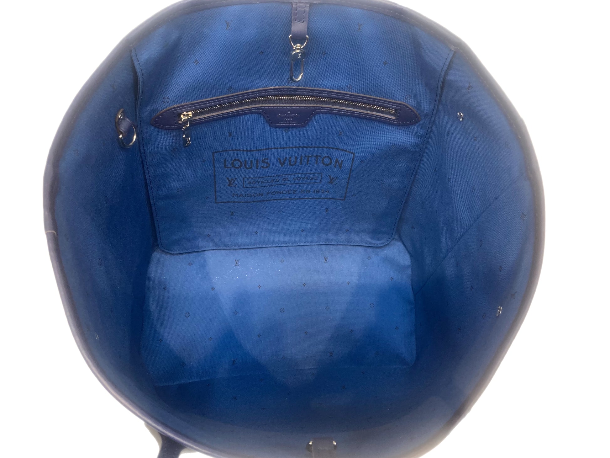 Louis Vuitton Neverfull mm Escalate Tote Blue