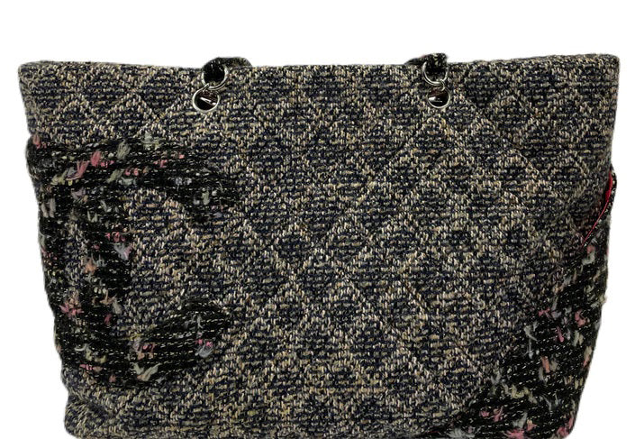 CHANEL Tweed Cambon Tote Multi-Color