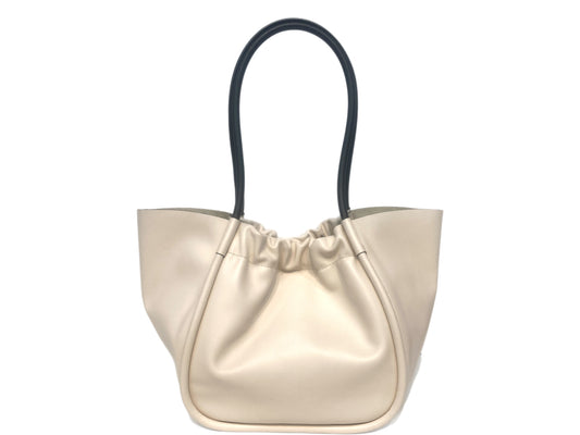 PROENZA SCHOULER Leather Ruched Shoulder Bag Ivory