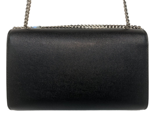 YVES SAINT LAURENT Leather Kate Flap Bag Black
