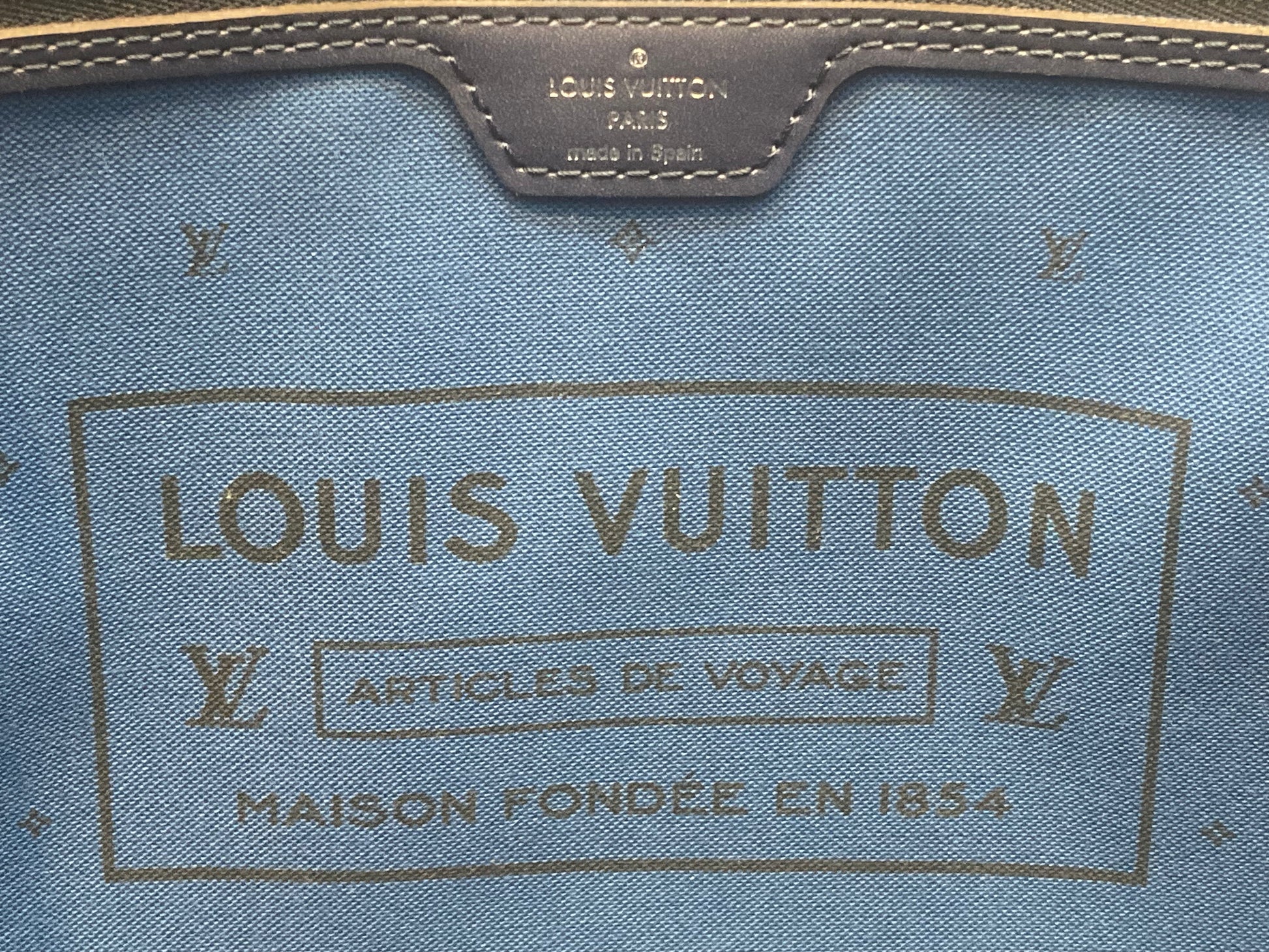 LOUIS VUITTON LOUIS VUITTON Van Gogh Neverfull MM Tote shoulder Bag M43331  canvas Blue Used M43331