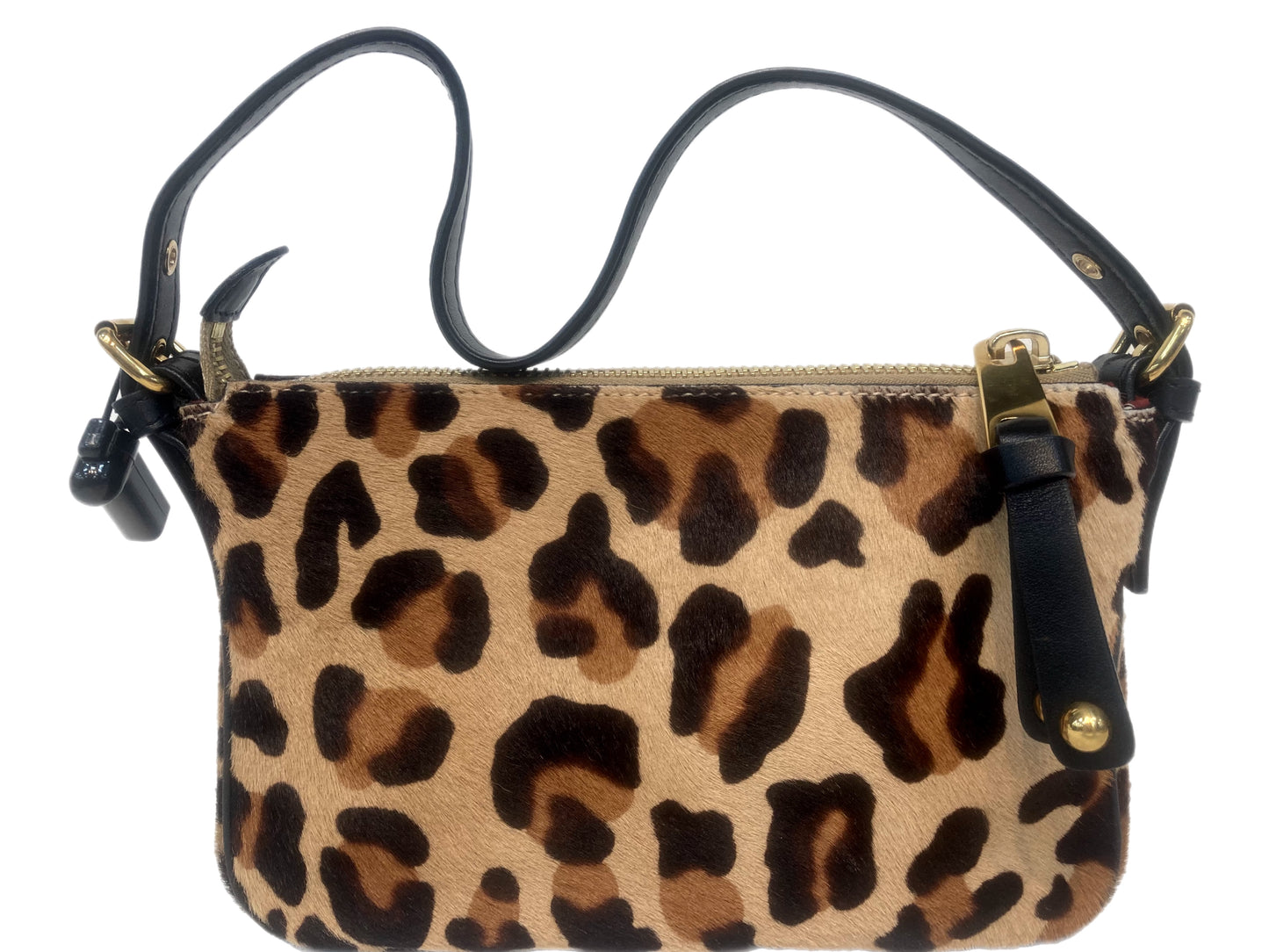 MARC JACOBS Calf Hair Leopard Handbag Brown