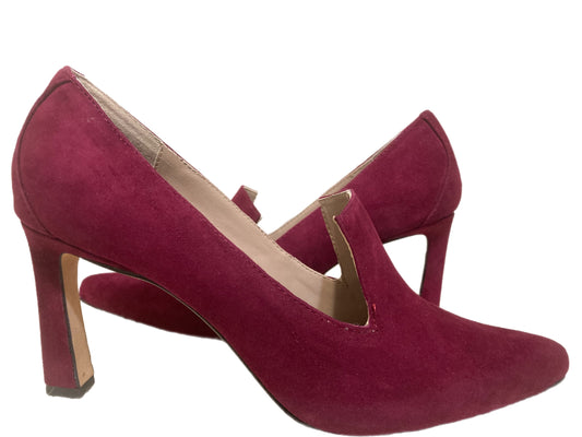 DONALD PLINER Suede Pumps Burgundy Size 7.5