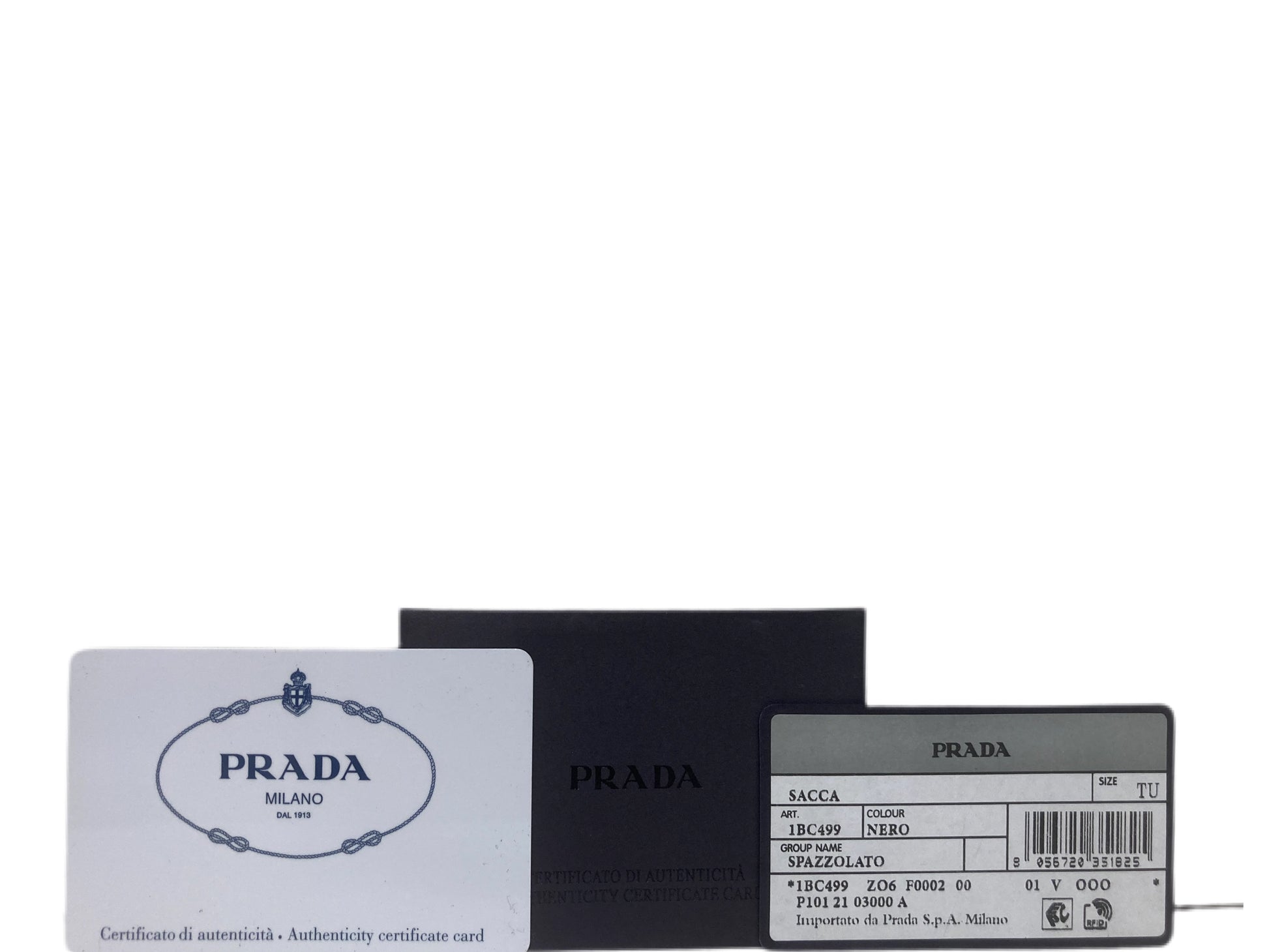 Prada Authenticity Card