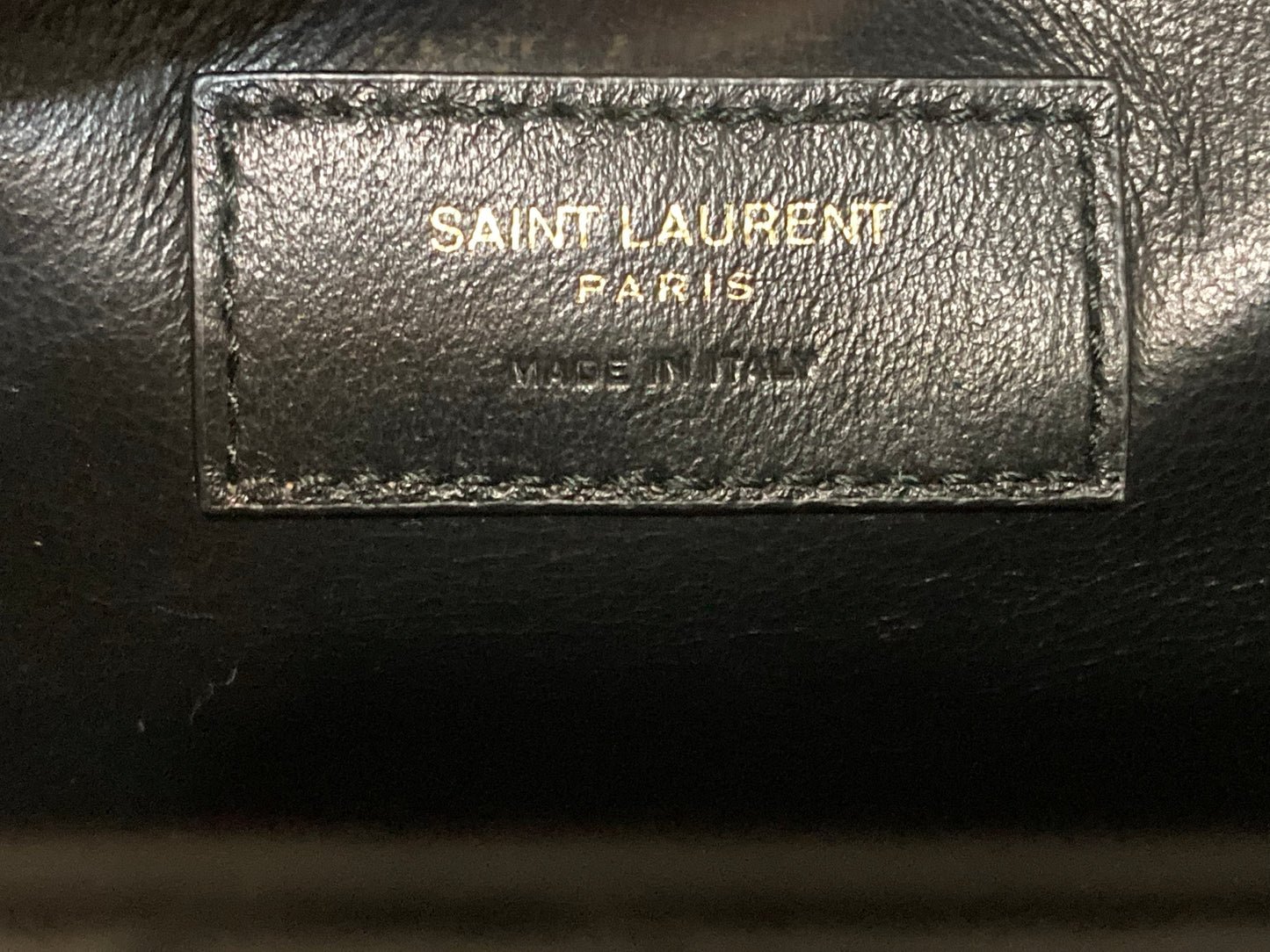 YVES SAINT LAURENT Leather Envelope Flap Bag Black