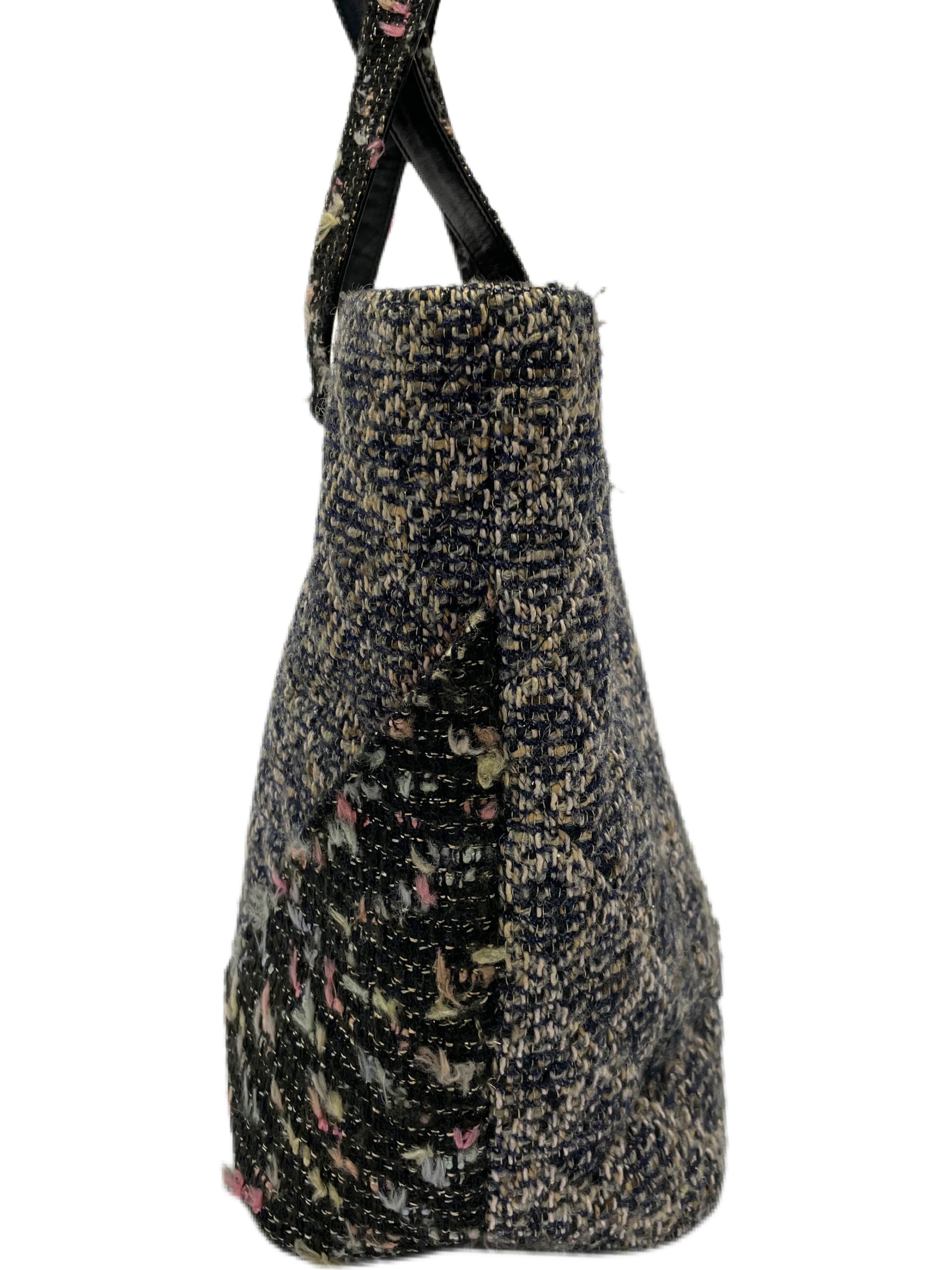 CHANEL Tweed Cambon Tote Multi-Color