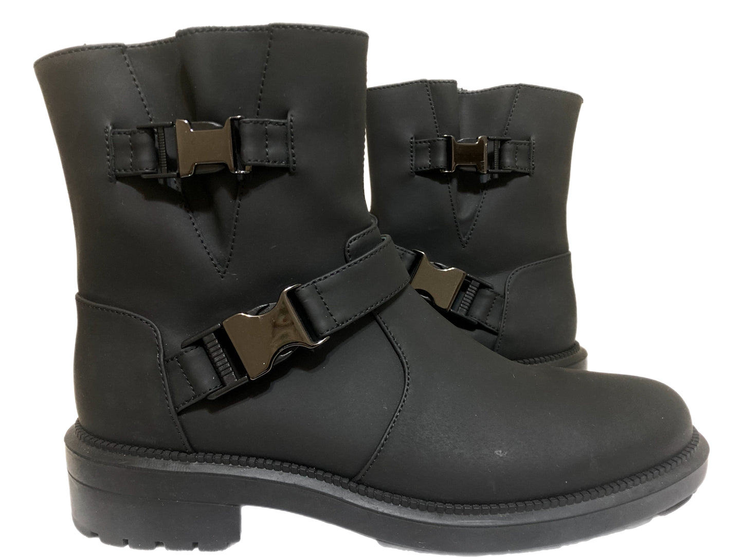 AQUATALIA Leather Lillie Short Boots Black Size 8
