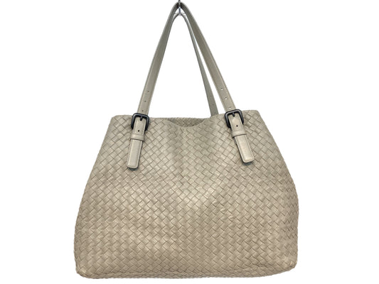 BOTTEGA VENETA Woven Leather Intrecciato Tote Taupe