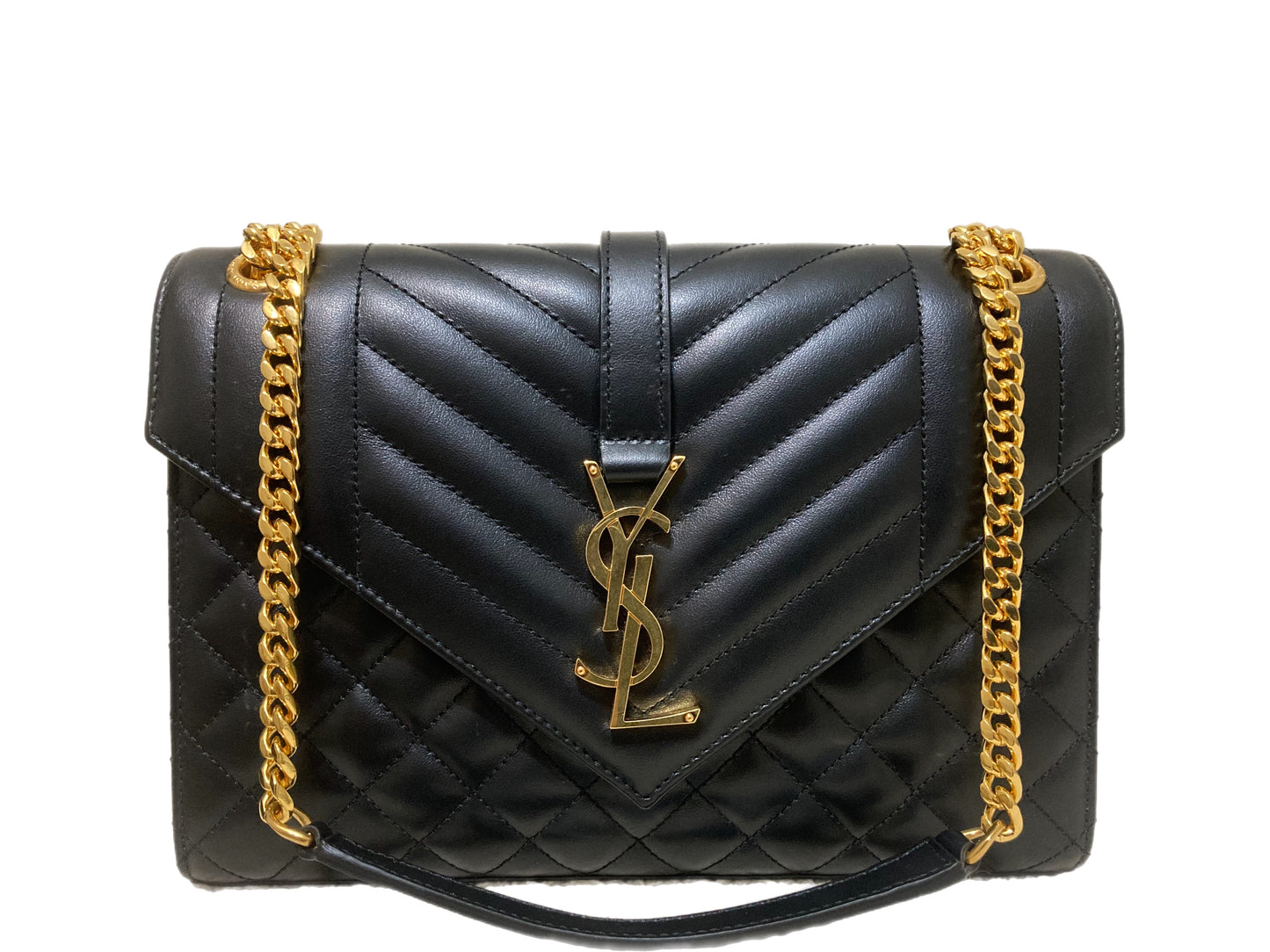 YVES Saint Laurent Envelope Medium Chain Shoulder Bag Burgundy-US