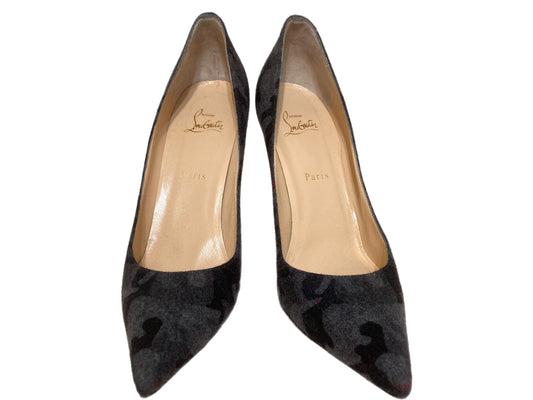 CHRISTIAN LOUBOUTIN Pointed Toe Pumps Gray Size 40.5