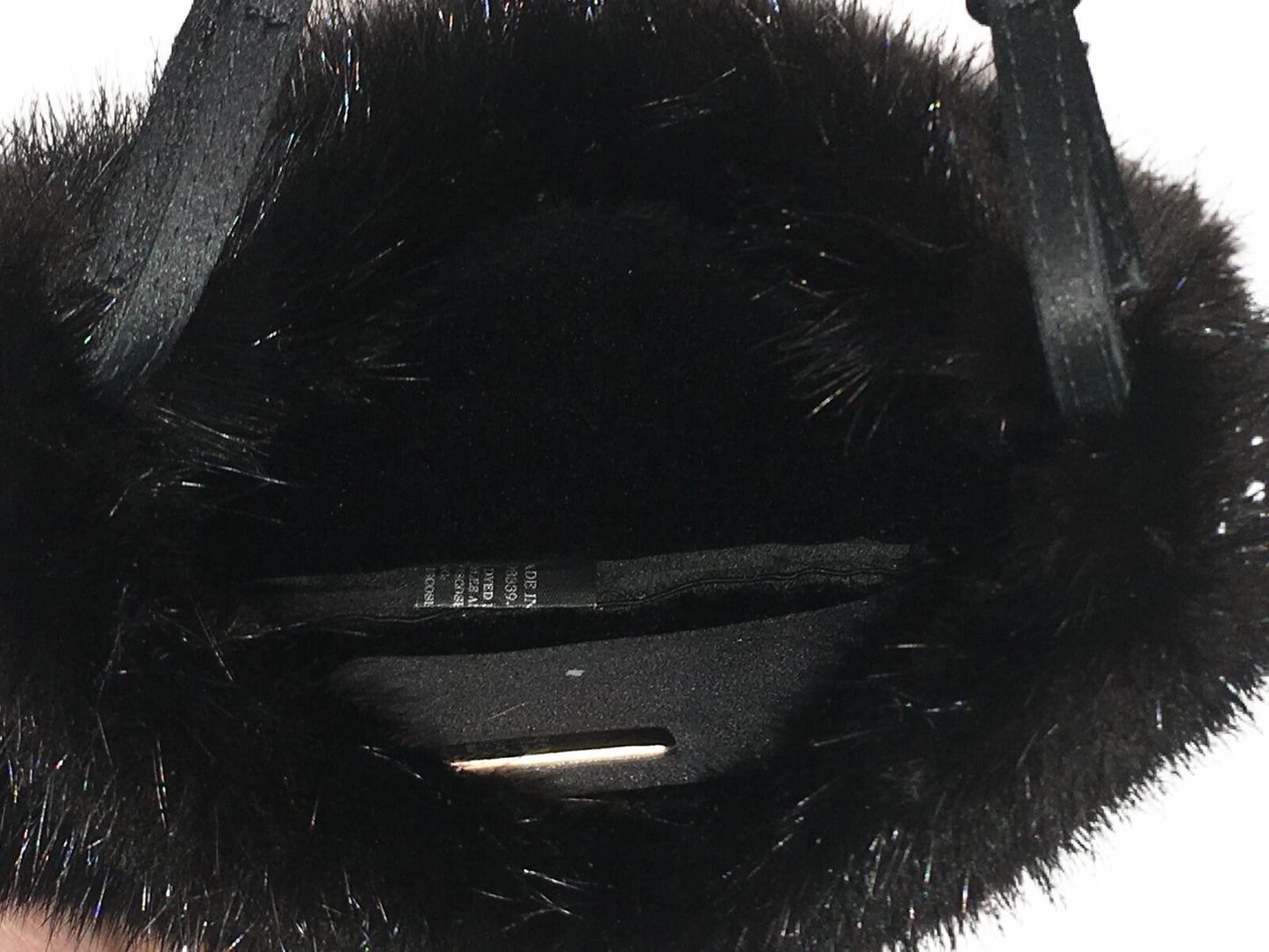 PRADA 100% Mink Mini Handbag Black