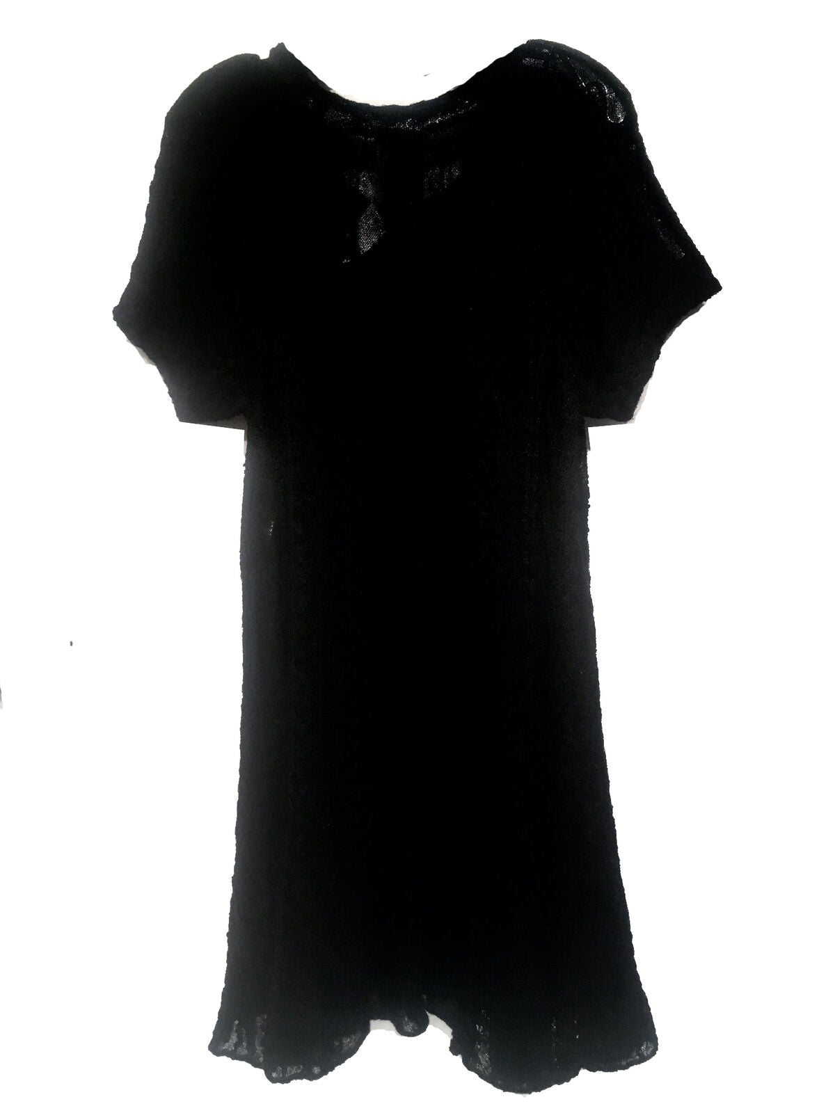 CHANEL Size 42 Black Alpaca Knit Dress